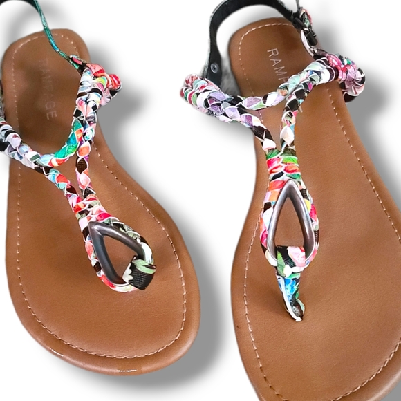 Rampage Women's Tropical Thong Sandals Size 8M - Picture 4 of 17